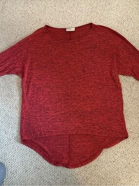 Bobbie Brooks Red Marled Crewneck Sweater